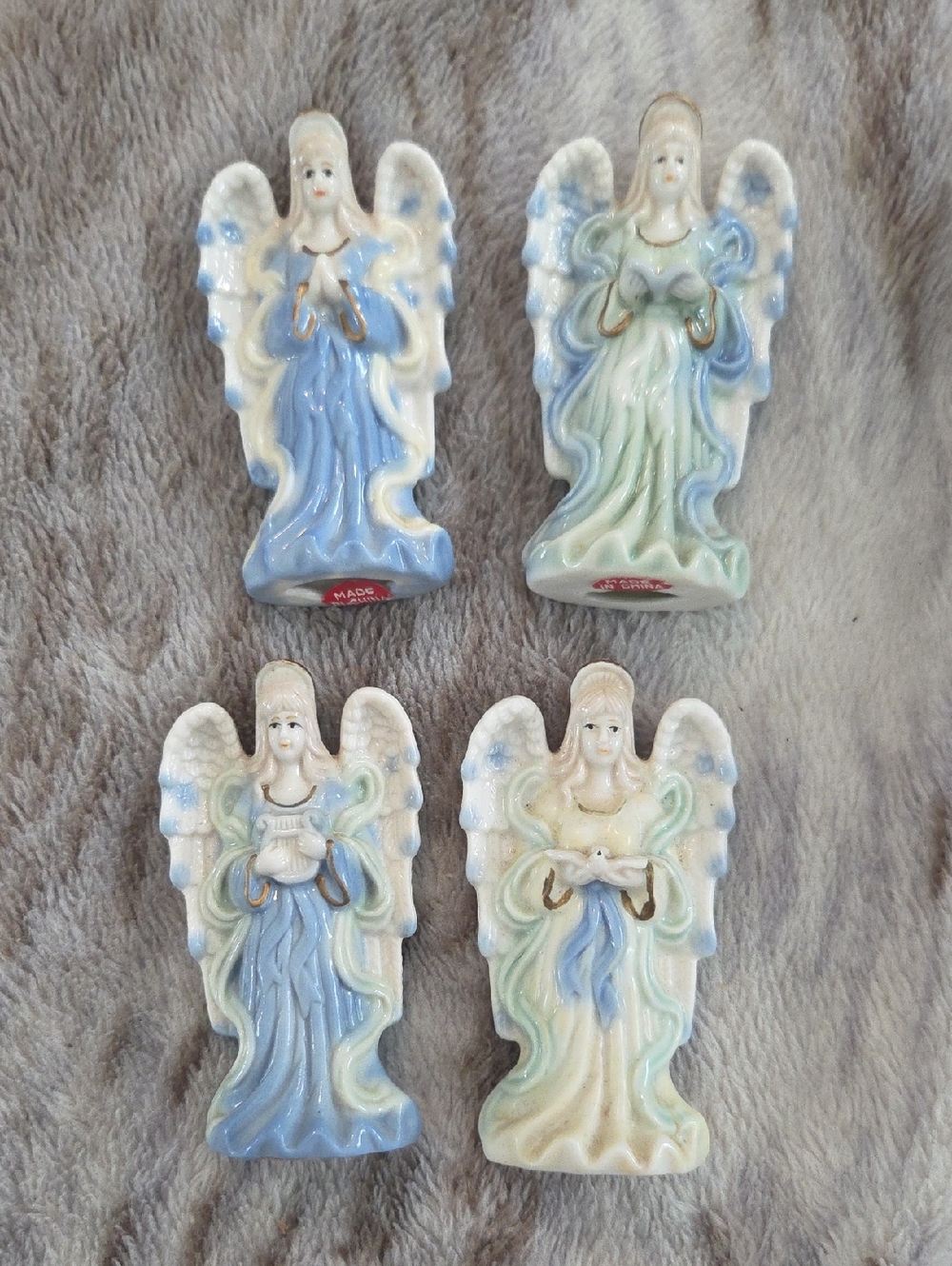 Set of 4 Ceramic Angel Figures